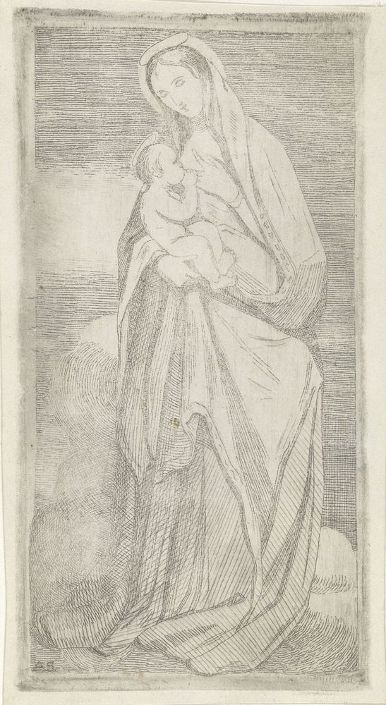 Zogende maagd Maria (1831 - 1904) by Arnoud Schaepkens