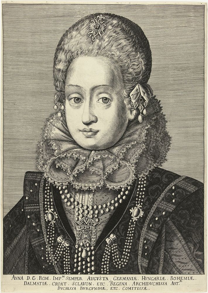 Portret van Anna van Tirol (1600 - 1650) by Johannes Eillarts