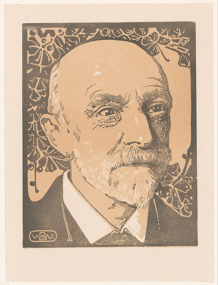 Portret van M.W. van der Valk (1917 - 1918) by Bernard Willem Wierink