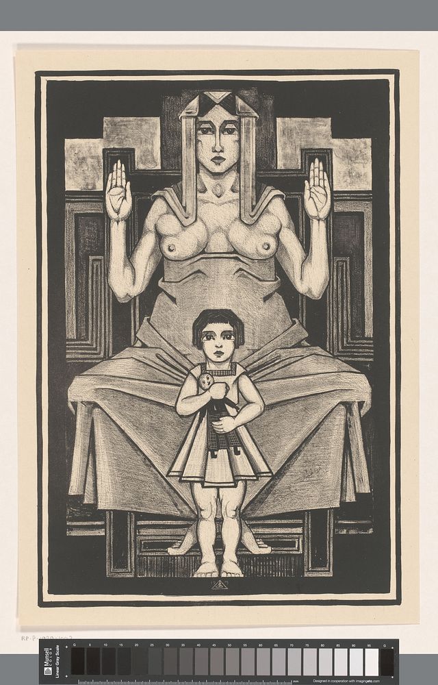 Moeder met kind (1919) by Henk Schilling