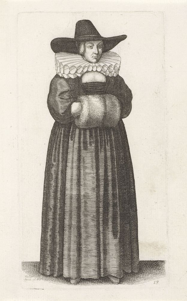 Ornatus Muliebris Anglicanus (The Clothing of English Women) (1640) by Wenceslaus Hollar