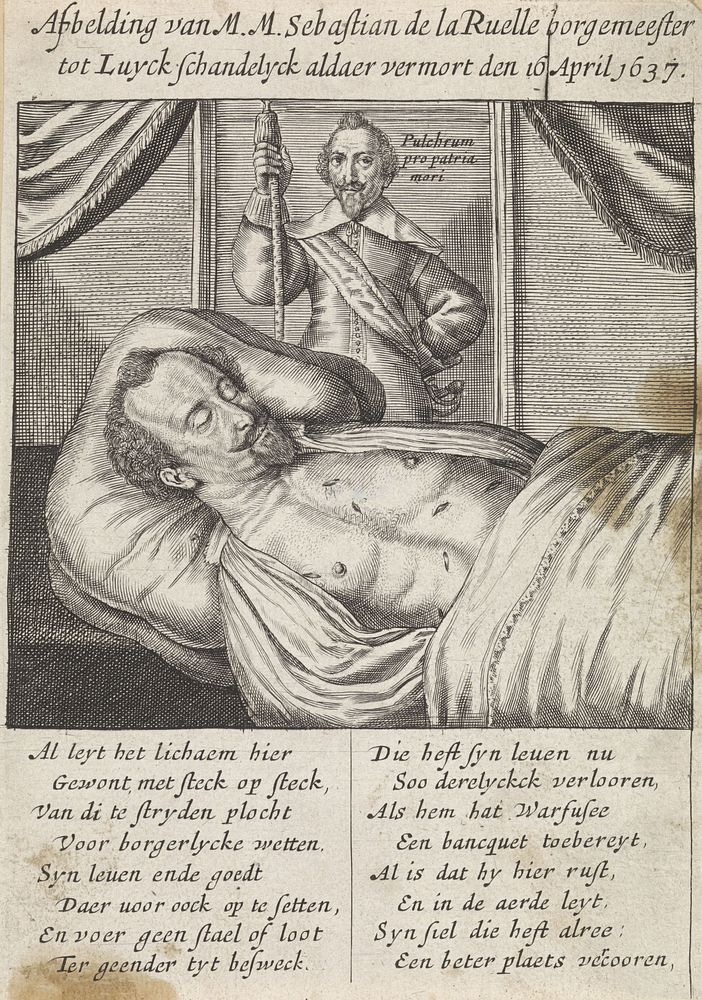 Dood van Sébastien de La Ruelle (1637) by Hendrik Noël Natalis and anonymous