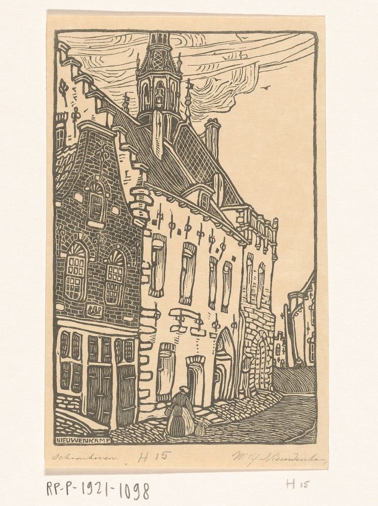 Stadhuisstraat in Schoonhoven (1900) by Wijnand Otto Jan Nieuwenkamp