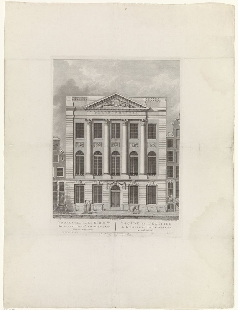 Gebouw Felix Meritis te Amsterdam (1789) by Noach van der Meer II, Jacob Otten Huslij, Jacques Kuyper and Cornelis Sebille…