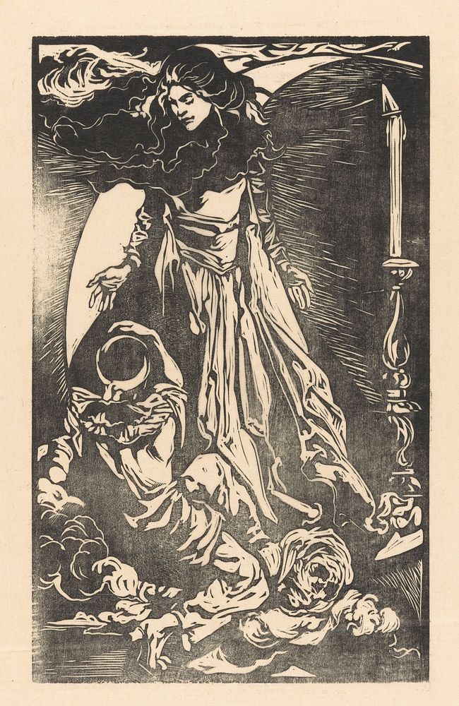 Vrouw met maansikkel (1881 - 1934) by Johannes Josephus Aarts