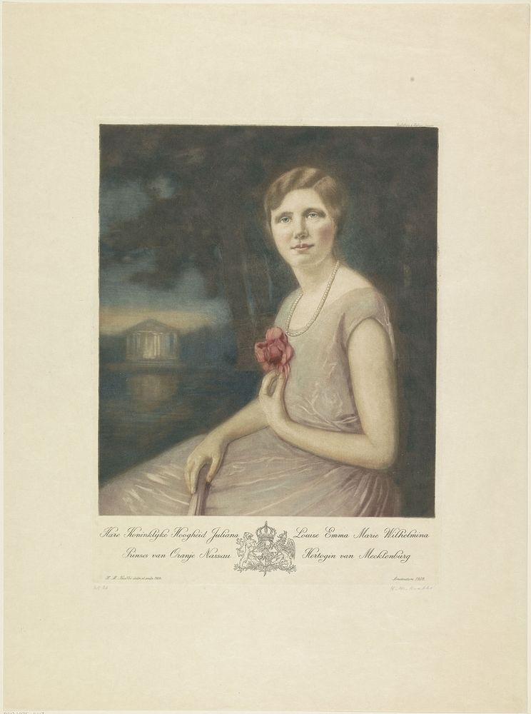 Portret van Juliana, koningin der Nederlanden (1928) by Heinrich M Krabbé, Heinrich M Krabbé, N V Roeloffzen and Hübner and…