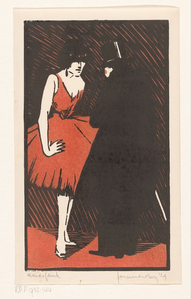 Danseres met een heer (1929) by Fons van den Berg