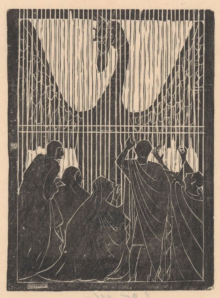 Zwaan achter hek (1935) by Mathieu Lauweriks