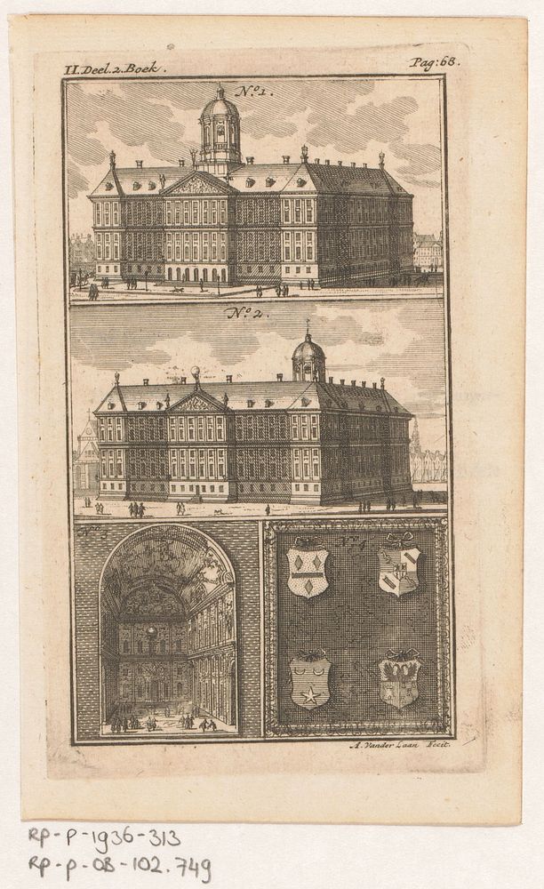 Stadhuis op de Dam (1723) by Adolf van der Laan