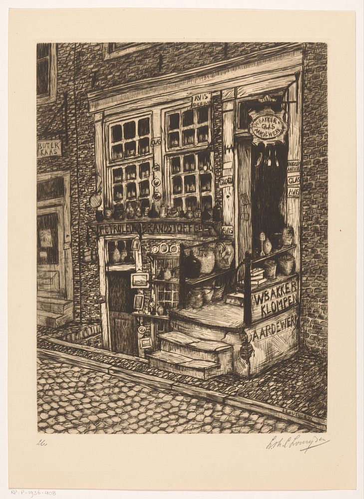 Glas- en aardewerkwinkel (1895 - 1936) by Lambertus T C Lourijsen