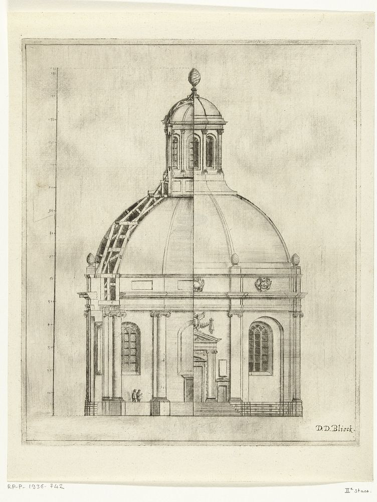 Ontwerp voor de Oostkerk in Middelburg (1652) by Daniël de Blieck and Arent Adriaanszoon van s Gravesande