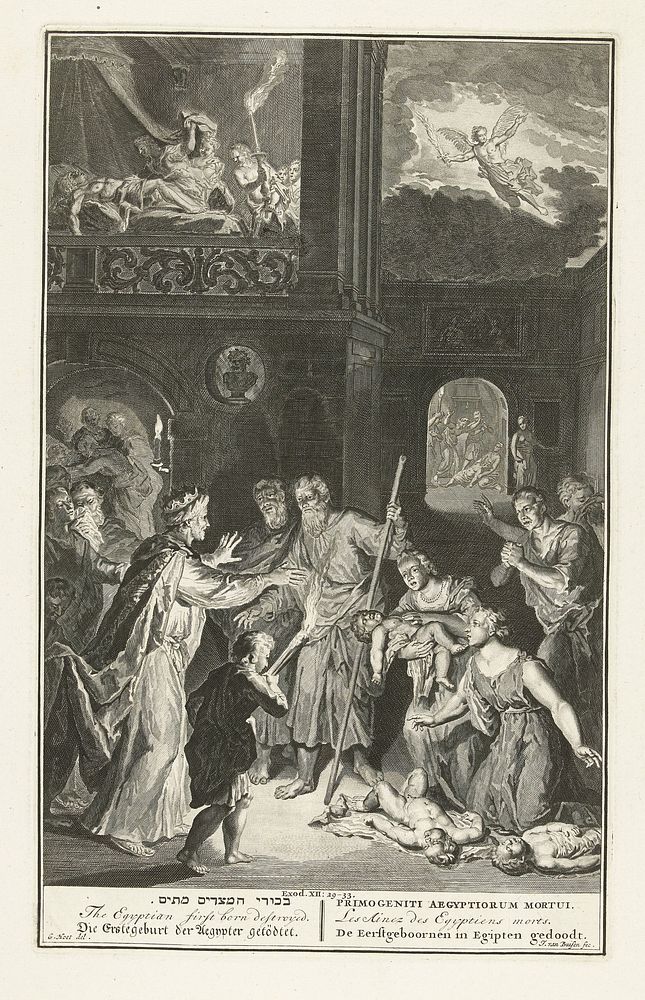 Dood van de eerstgeborenen in Egypte (c. 1711 - c. 1720) by J van Buysen and Gerard Hoet I