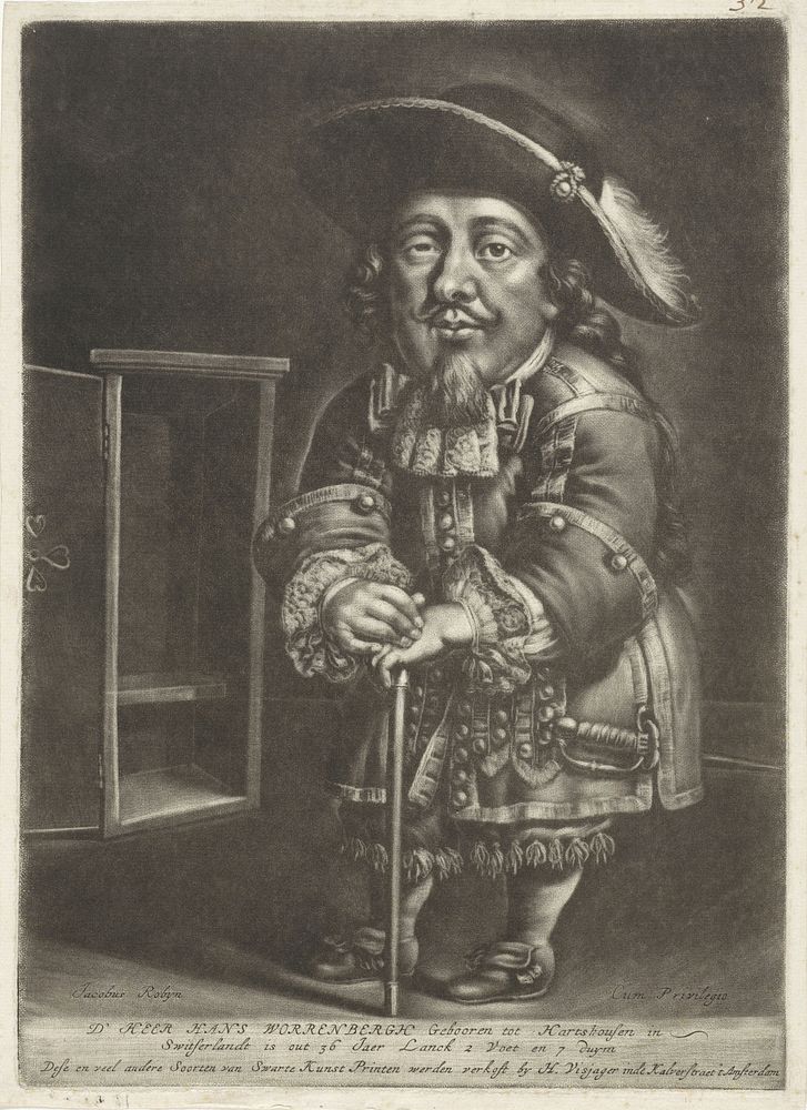 Portret van Hans Worrenbergh (1683 - 1684) by anonymous, Jacobus Robijn, Hendrik Visjager and anonymous