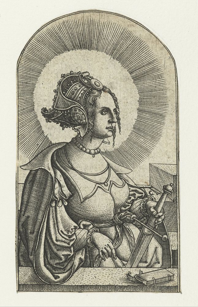 Heilige Catharina (1520 - 1562) by Monogrammist AC 16e eeuw and Allaert Claesz