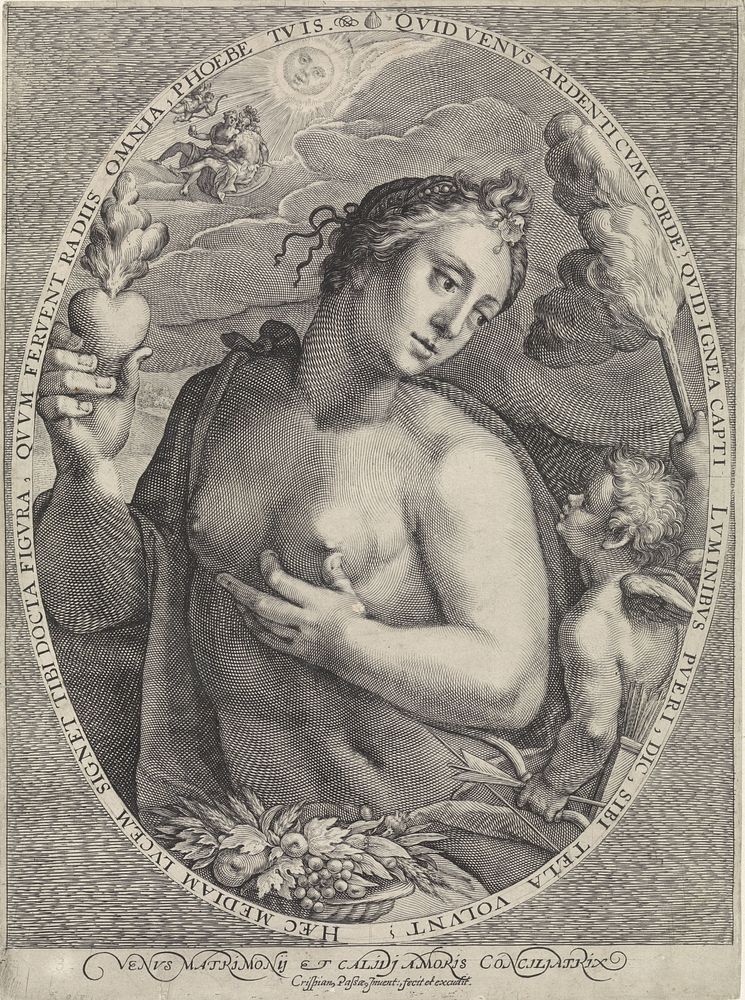 Venus en Amor (1610) by Crispijn van de Passe I, Crispijn van de Passe I and Crispijn van de Passe I