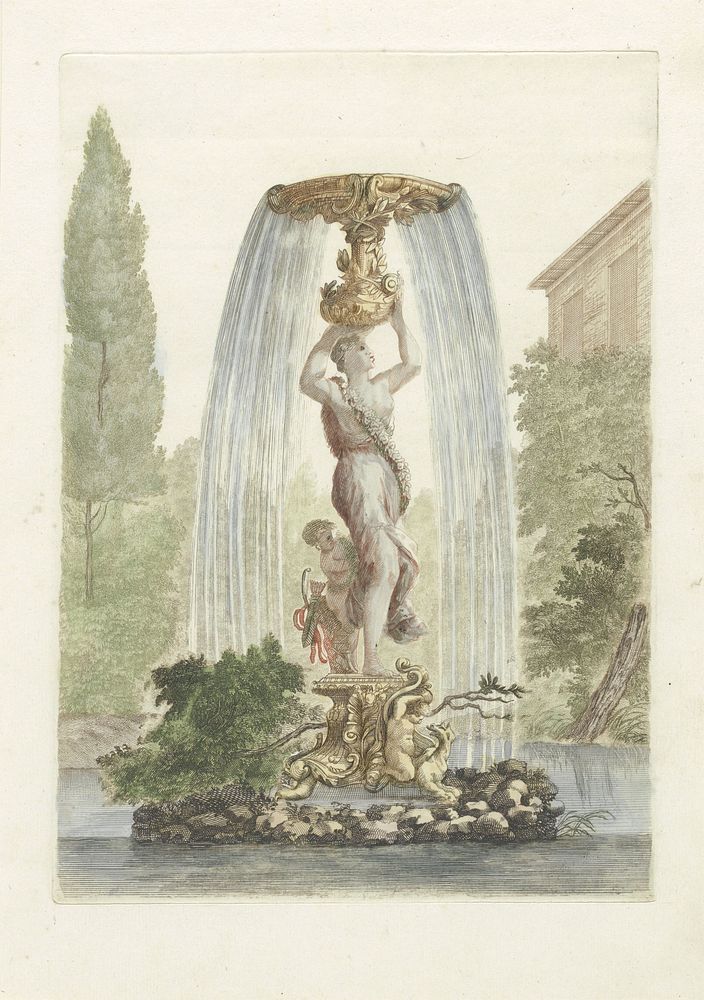 Fontein met Venus en Amor (1688 - 1698) by anonymous, Jean Lepautre and Johan Teyler