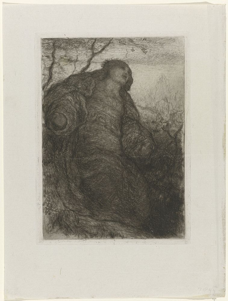 Vrouw onder een boom (1887 - 1888) by Matthijs Maris