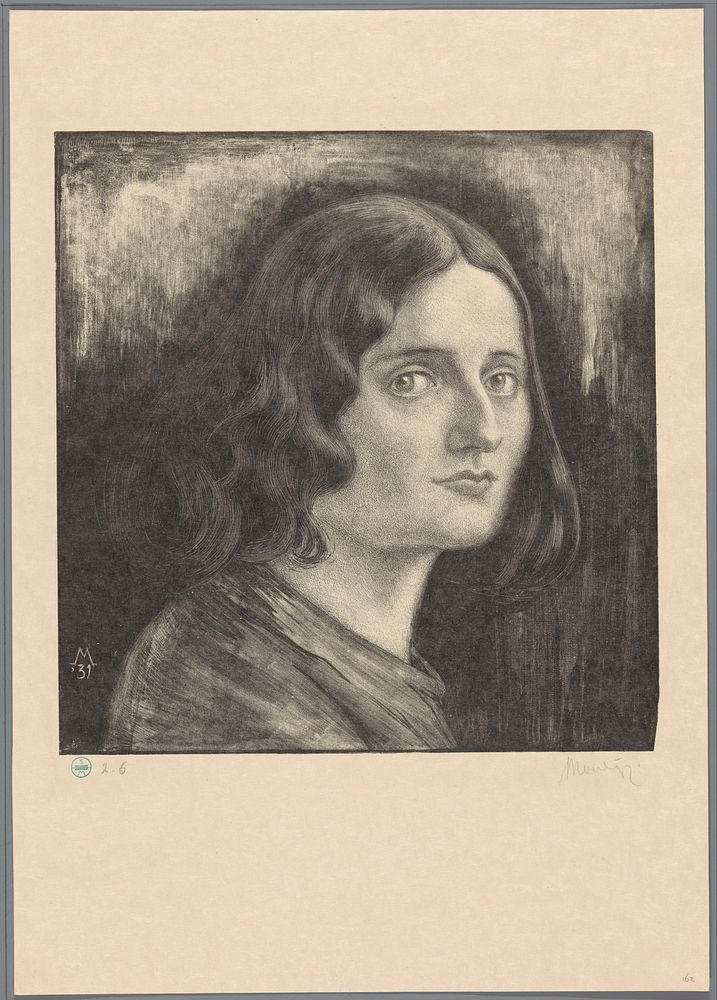 Portret van een onbekende vrouw (1931) by Simon Moulijn