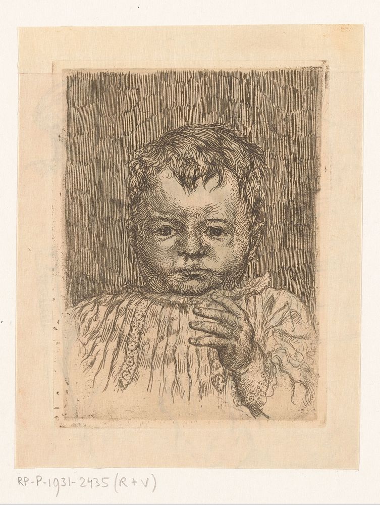 Kind met uitgestoken hand (1892 - 1928) by Johannes Löhr