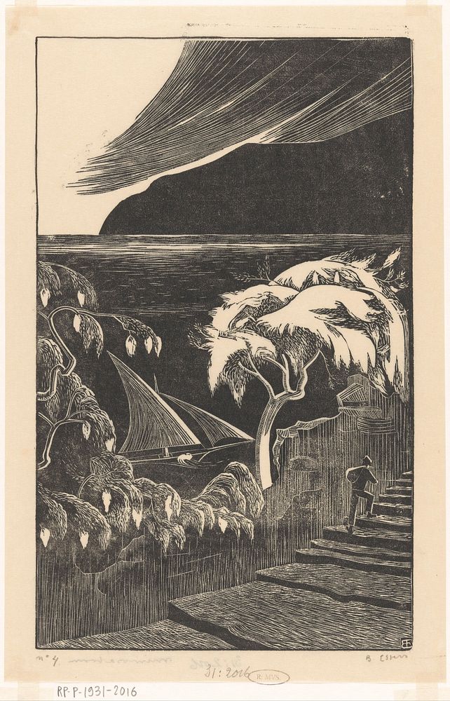 Mimosaboom in Santa Margherita Ligure (1926) by Bernard Essers