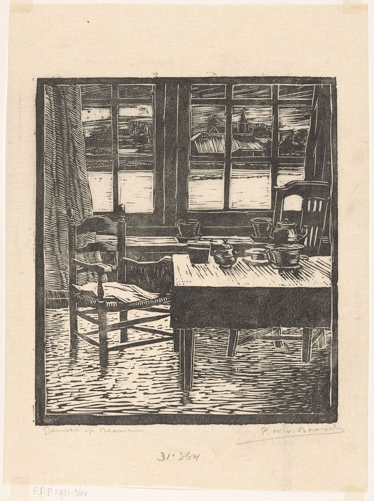Gezicht op Blaricum (c. 1889 - in or before 1931) by Pieter Willem van Baarsel