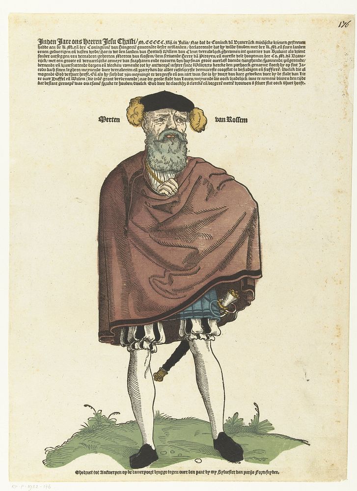 Portret van Maarten van Rossum (after 1542 - 1548) by Cornelis Anthonisz, sylverster van parijs, Sylvester van Parijs and…