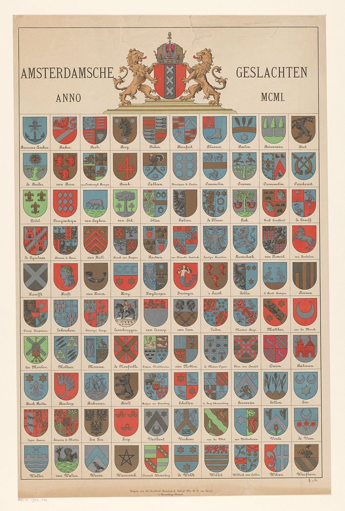 Honderd familiewapens (in or before 1901) by Johannes Evert van Leeuwen and Heraldisch Genealogisch Archief