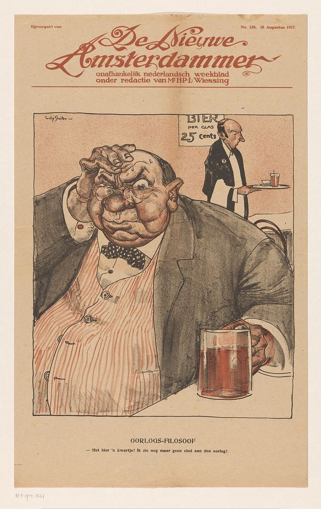 Oorlogsfilosoof (in or before 1917) by Willy Sluiter