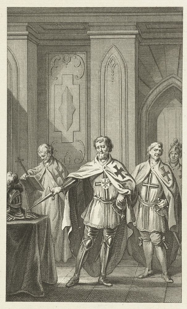 Ridders van het Duitsche Huis, 1180 (1783) by Reinier Vinkeles I and Jacobus Buys