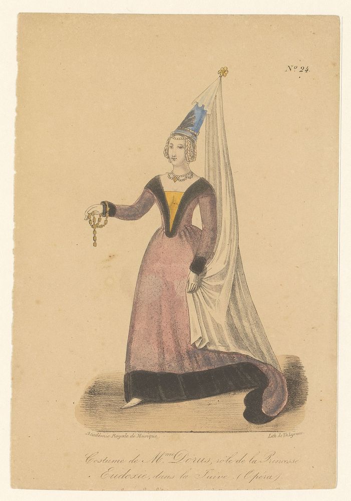 Julie Dorus-Gras in de rol van prinses Eudoxie in de opera La Juive (1835 - c. 1850) by Théodore Lejeune and Théodore Lejeune