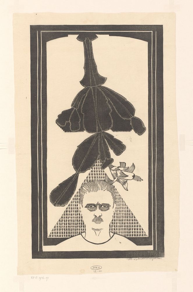 Zelfportret met cactus (1926 - 1929) by Samuel Jessurun de Mesquita