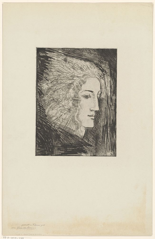 Portret van een onbekende vrouw (1928) by Willem van Konijnenburg and Hein von Essen