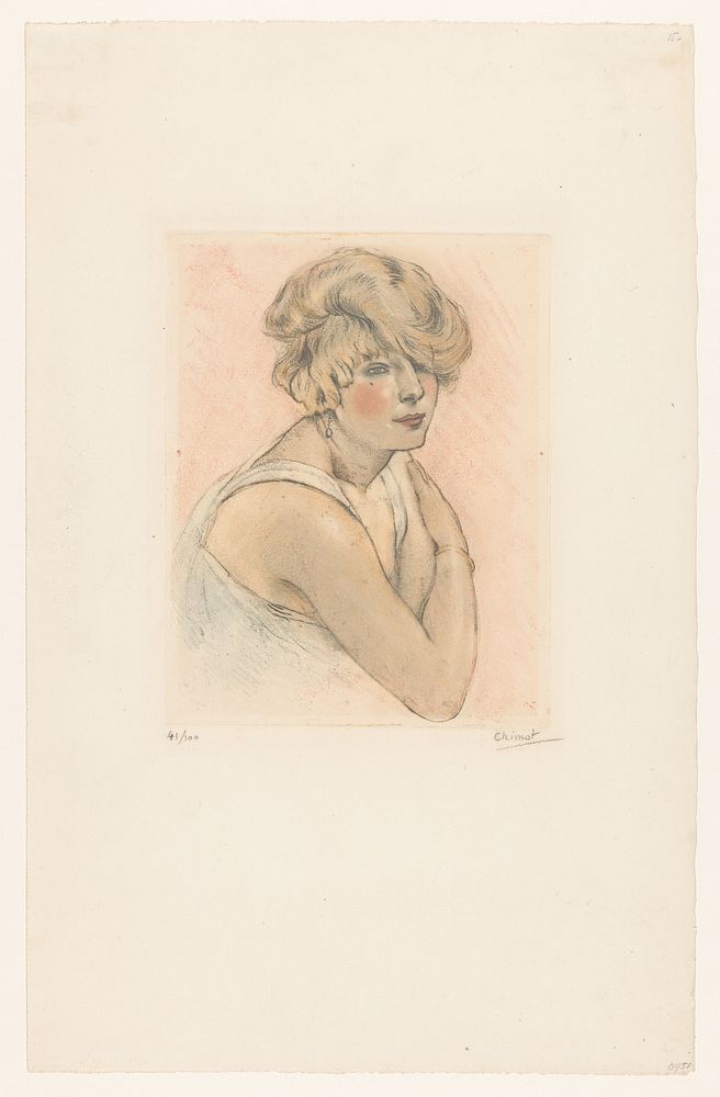 Jonge vrouw (1900 - 1930) by Edouard Chimot