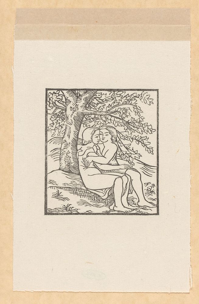 Daphnis en Chloë omhelzen elkaar onder een eik (1937) by Aristide Maillol
