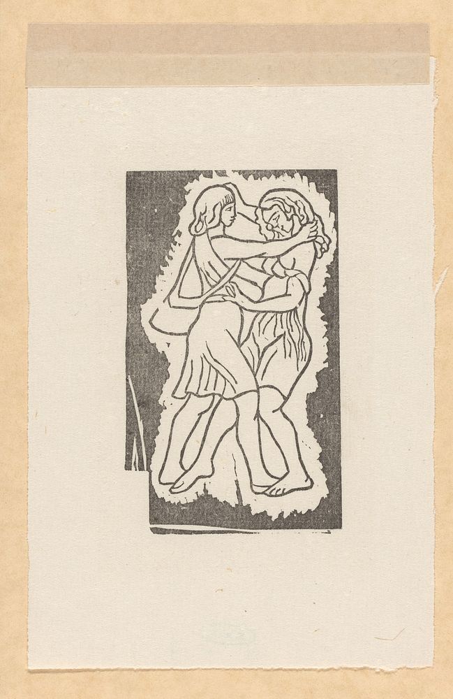 Daphnis en Chloë rennen op elkaar af (1937) by Aristide Maillol