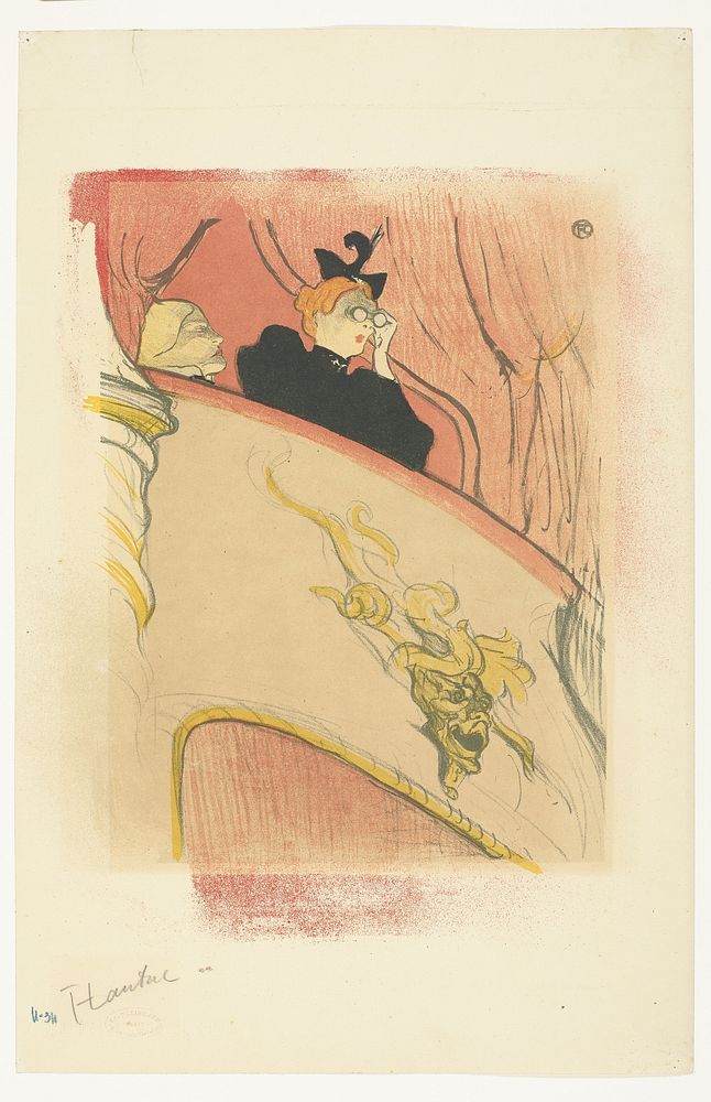 ‘La Loge au Mascaron doré’ (The Box with the Gilded Mask) (1894) by Henri de Toulouse Lautrec, Edouard Kleinmann and Ancourt…
