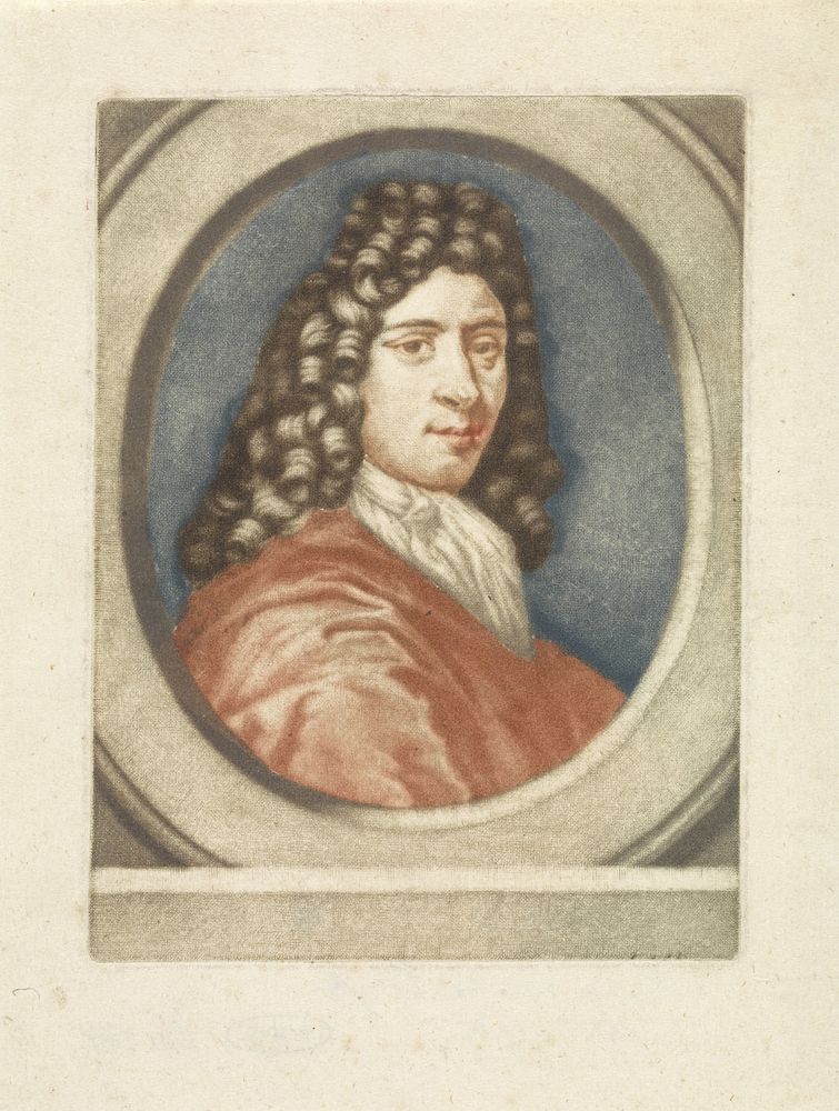 Zelfportret van Pieter van den Berge (1683 - 1737) by Pieter van den Berge