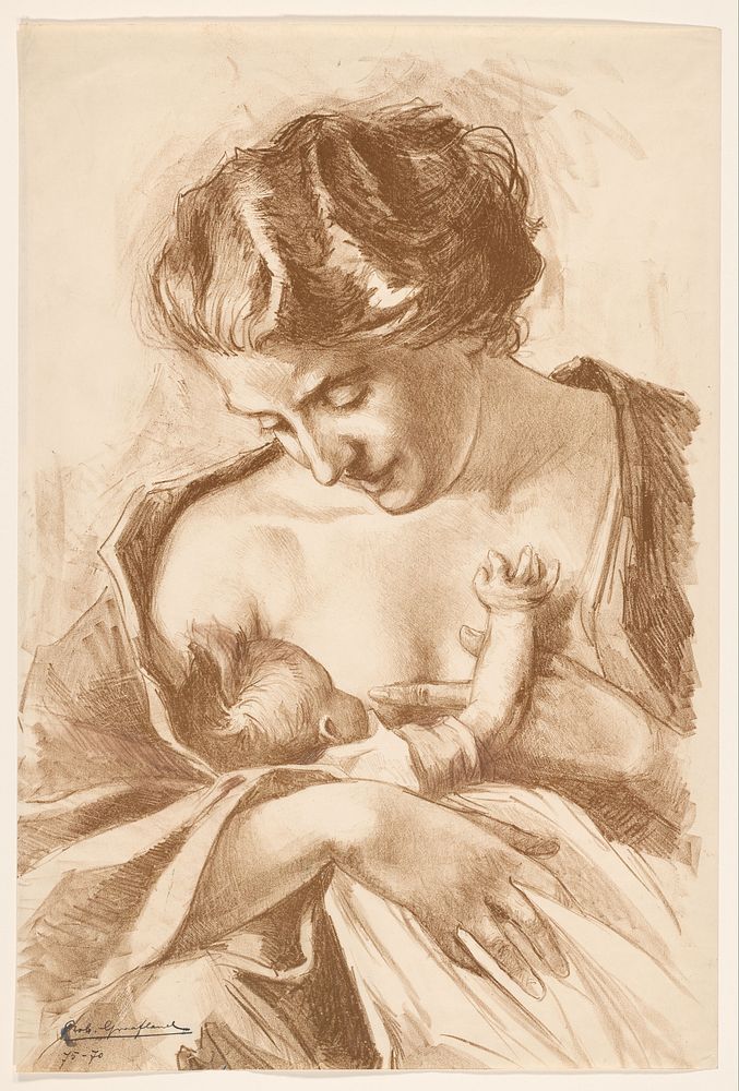 Moeder met kind (1885 - 1940) by Rob Graafland