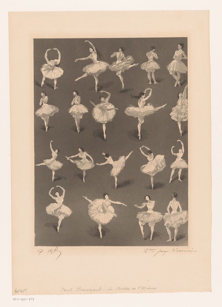 Negentien balletdanseressen in verschillende posities (1855 - 1924) by Paul Renouard 1845 1924