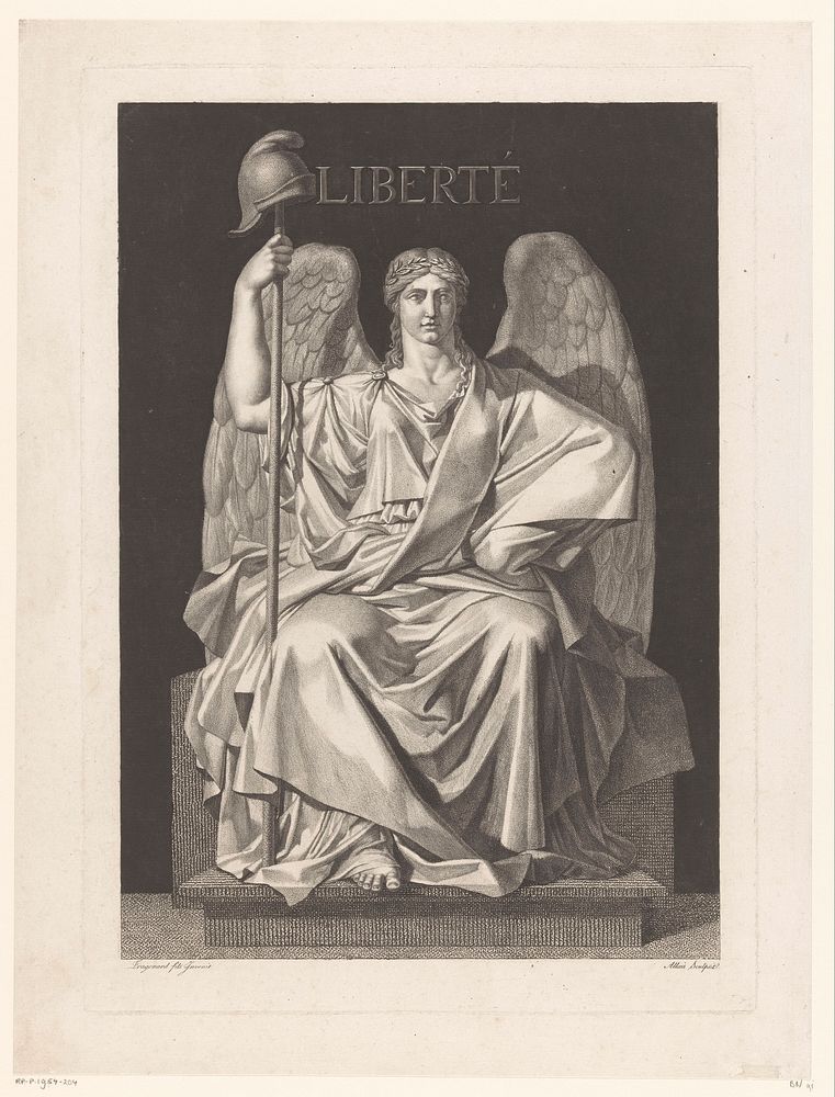 Allegorische verbeelding van de Vrijheid (1794) by Louis Jean Allais and Alexandre Evariste Fragonard