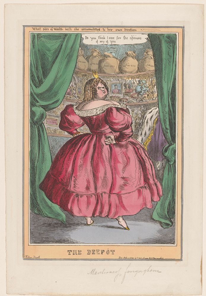 Lady Conyngham tussen haar schatten, 1830 (1830) by William Heath and Thomas McLean