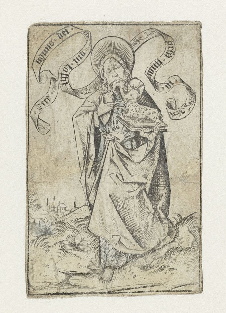 Johannes de Evangelist (1455 - 1503) by Israhel van Meckenem