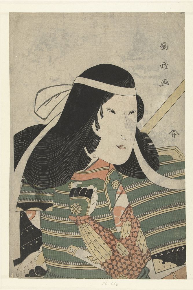 Busteportret van Iwai Kumesaburo (1797) by Utagawa Kunimasa