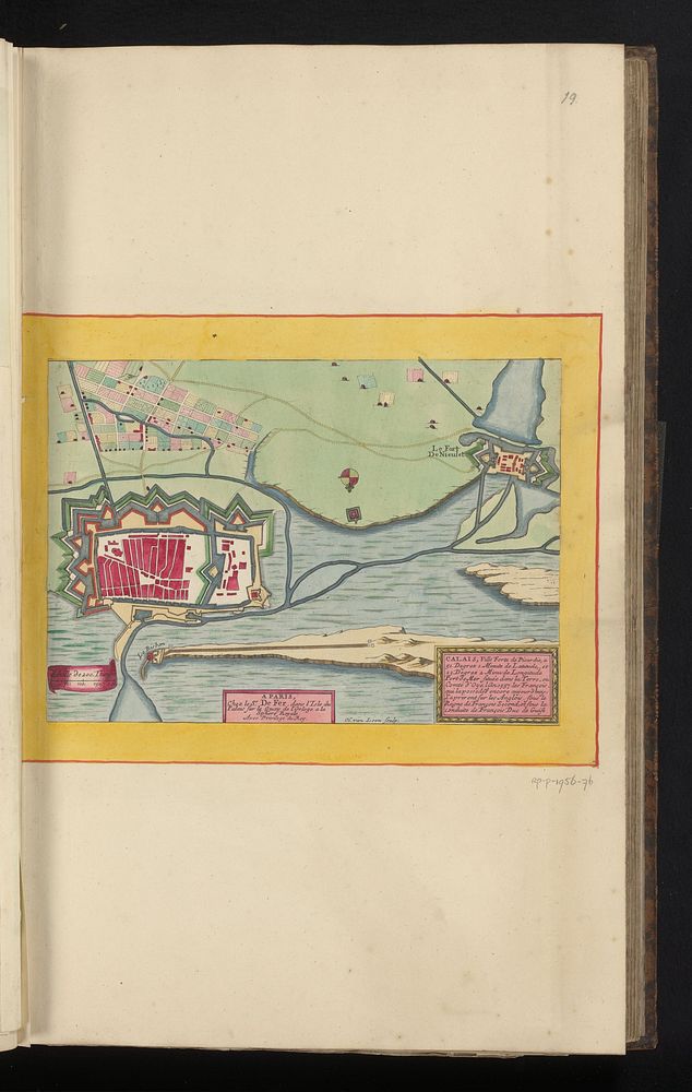 Plattegrond van Calais en directe omgeving (1690 - 1695) by Harmanus van Loon, Nicolas de Fer and Anna Beeck