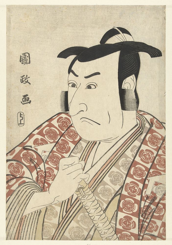 Busteportret van Ichikawa Omezo (1803) by Utagawa Kunimasa