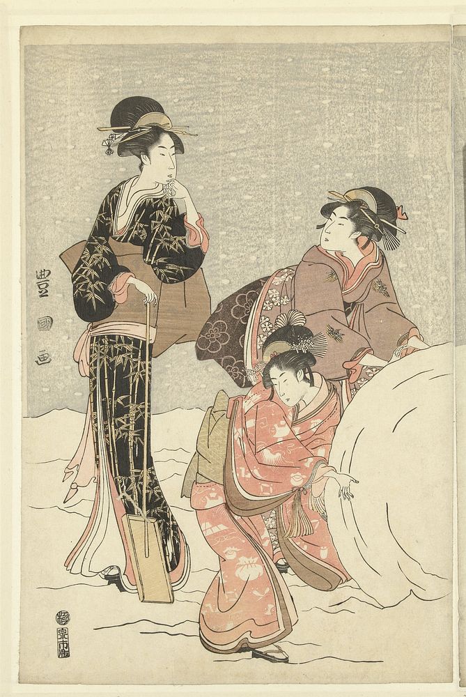 Sneeuwbal (1794 - 1798) by Toyokuni II  Utagawa and Izumiya Ichibei Kansendo