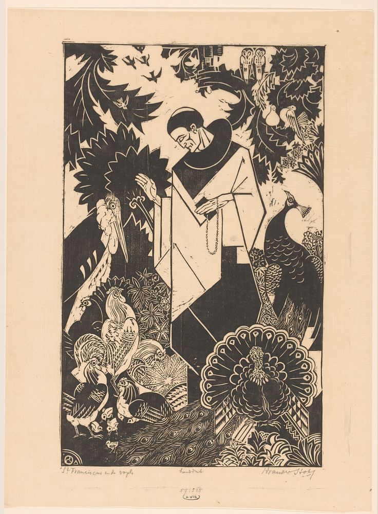 St. Franciscus en de vogels (1880 - 1946) by Henri van der Stok and Henri van der Stok