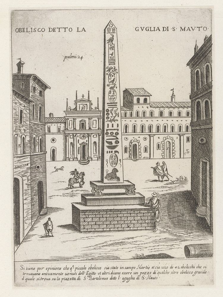 Obelisk te Rome (1651) by Giovanni Maggi, Bartolomeo Rossi, Giovanni Giacomo de Rossi and Girolamo Colonna