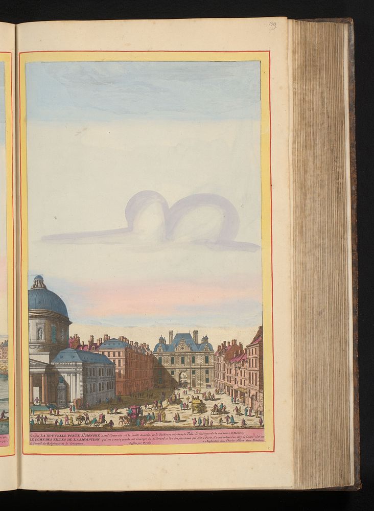 Gezicht op de Porte Saint-Honoré te Parijs (1689 - 1701) by Laurens Scherm, Nicolas Perelle, Carel Allard, Staten van…
