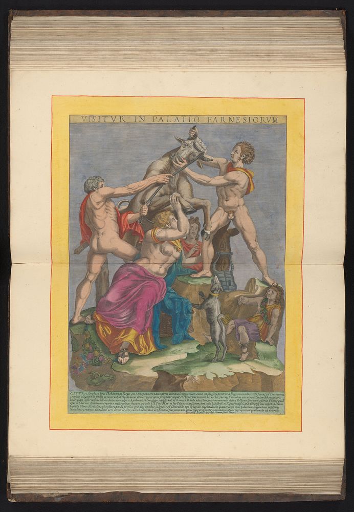 Dirce wordt aan een stier gebonden (1693 - 1717) by anonymous, Giovanni Battista de Rossi and Anna Beeck
